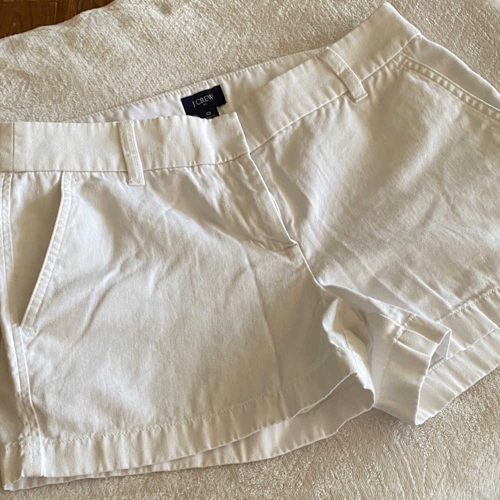 J. Crew Women's white High Waist Shorts